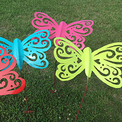 metal butterflies